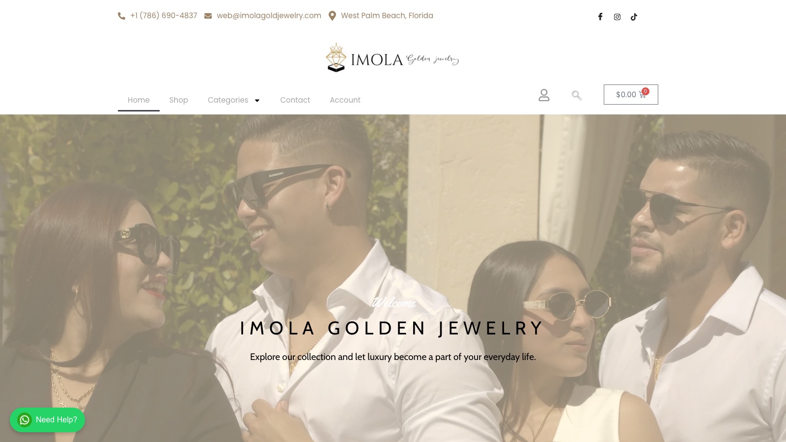 Imola Gold Jewelry website