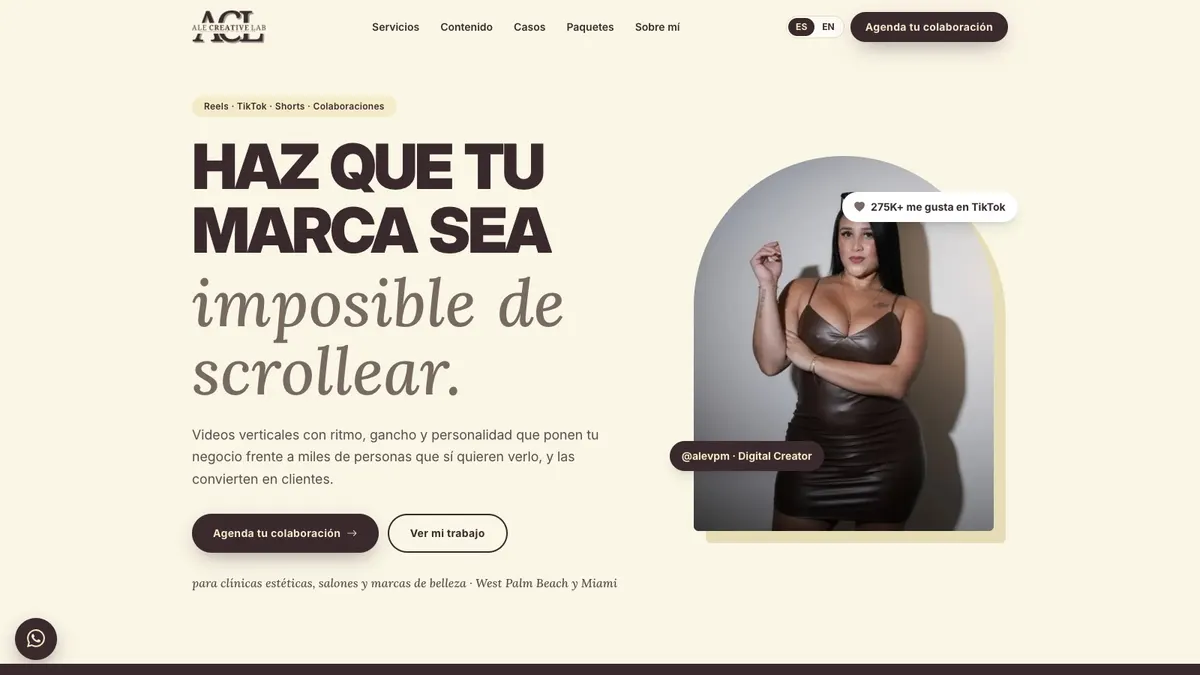 Ale Creative Lab — Landing page bilingüe